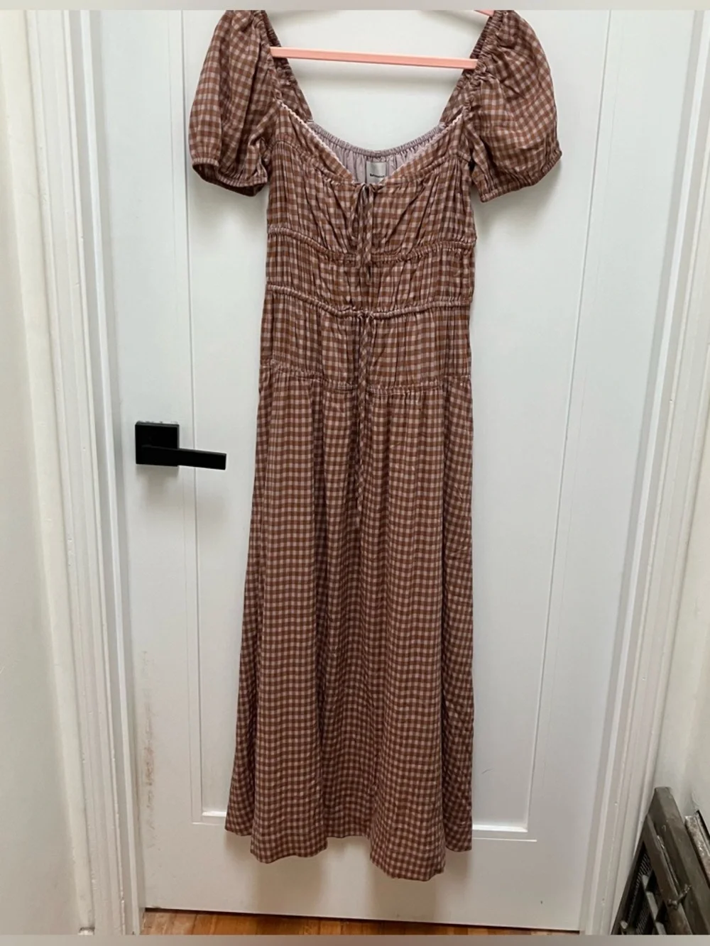 Reformation Rhett Midi Dress in Audrie Check - Size 4 - Picture 5 of 13